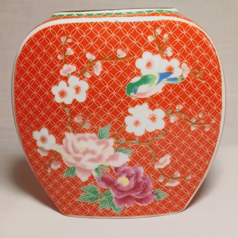 💝 HP 🫶 Takahashi San Francisco 1981 Cloisonne Hand Decorated  Vase